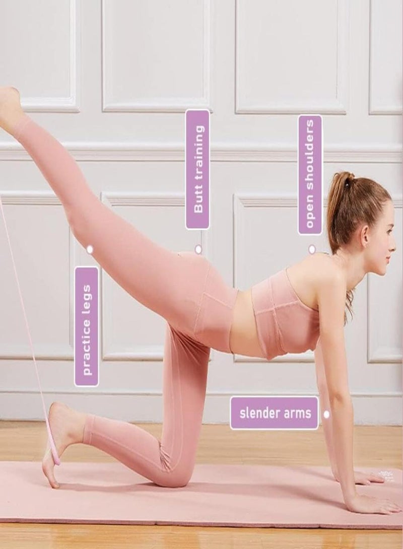 Cuken Figure 8 Exercise Band, Resistance Training Equipment for Arm Back Shoulder Workout, Stretch Fitness Elastic Rope for Yoga Pilates and Home Gym(Pink) - Image 3