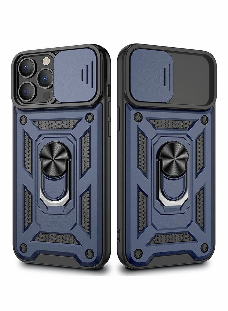 Excefore Built-in 360° Rotate Ring Stand Magnetic Cover Case for iPhone Pro 13 Pro Max - Image 1