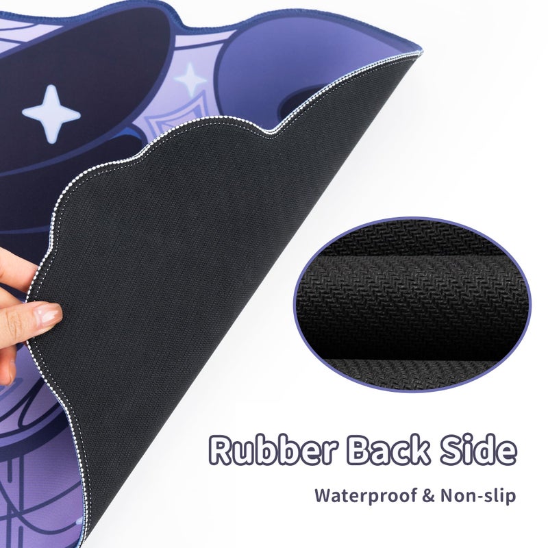 GeekShare Large Gaming Mouse Pad Wrist Support Set Non-Slip Rubber Back Desk Mat and Memory Foam Wrist Rest for Keyboard,Perfect for Gaming,or Home Office - Star Wings Dark Version - Image 4