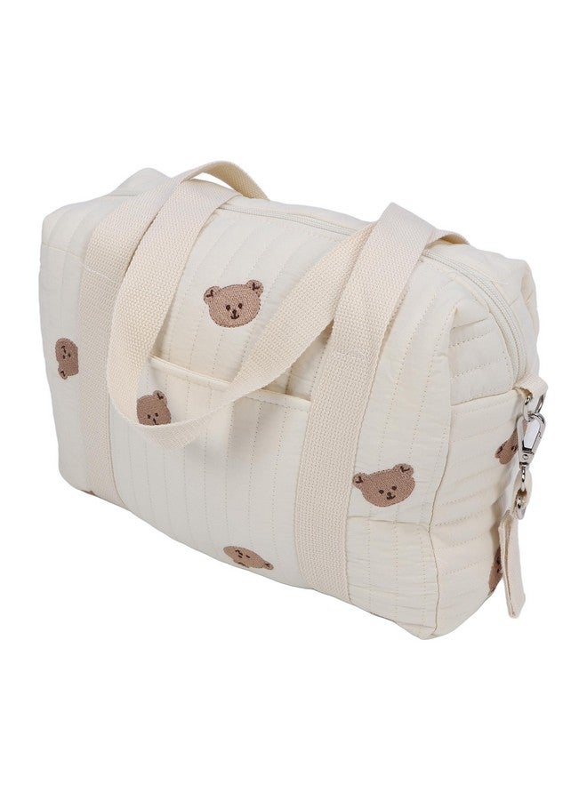 Focket Baby Stroller Organizer, Universal Large Space Baby Diaper Bag with Zipper, Embroidery Mom Handbag Stroller Accessories Storage Bag for Diaper, Phone, Keys, Toys29X26X12CM - Image 4