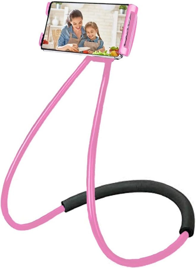 NCElec Neck Cell Phone Holder for Desk Bed,Bike and Motorcycle Phone Mount,Lazy Bracket Mobile Phone Stand Holder (Pink) - Image 1