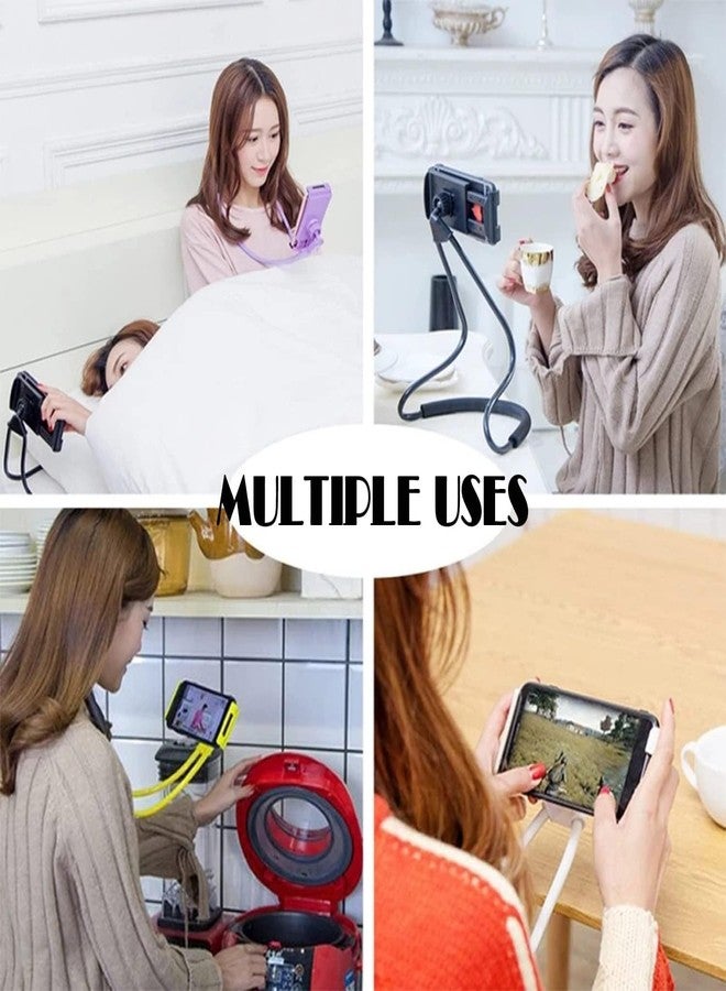 NCElec Neck Cell Phone Holder for Desk Bed,Bike and Motorcycle Phone Mount,Lazy Bracket Mobile Phone Stand Holder (Pink) - Image 3
