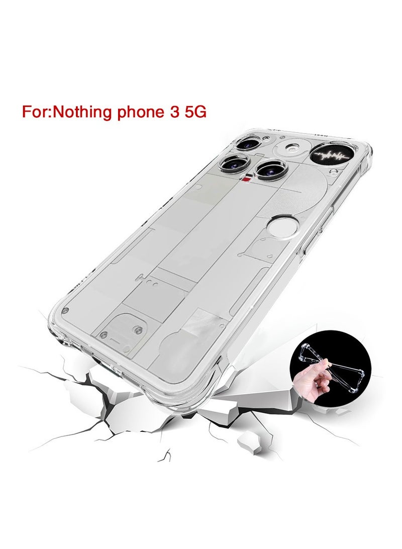 general Nothing Phone 3 Airbag Case Transparent Anti-Drop TPU Protective Case High Transparency No Yellow Change Airbag Cushioning Precise Fit Anti-scratch and Wear Resistant - Image 5