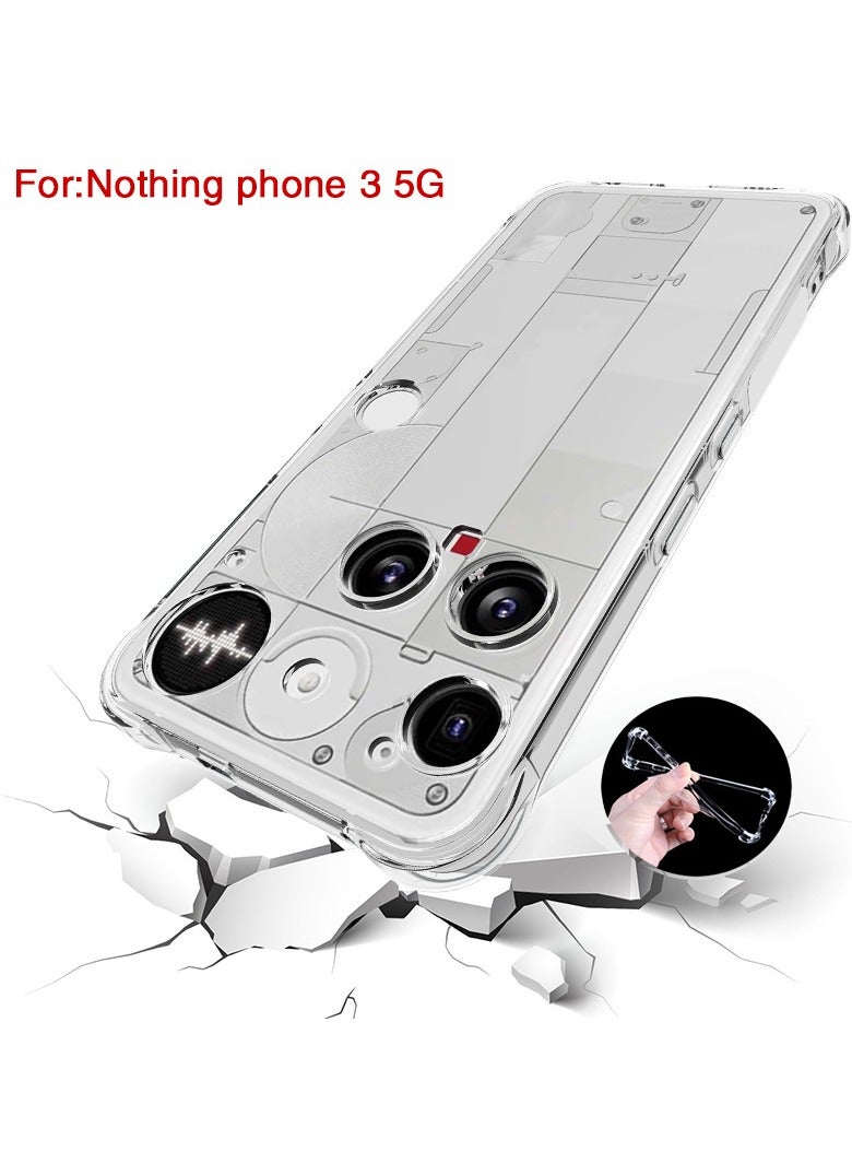 general Nothing Phone 3 Airbag Case Transparent Anti-Drop TPU Protective Case High Transparency No Yellow Change Airbag Cushioning Precise Fit Anti-scratch and Wear Resistant - Image 4