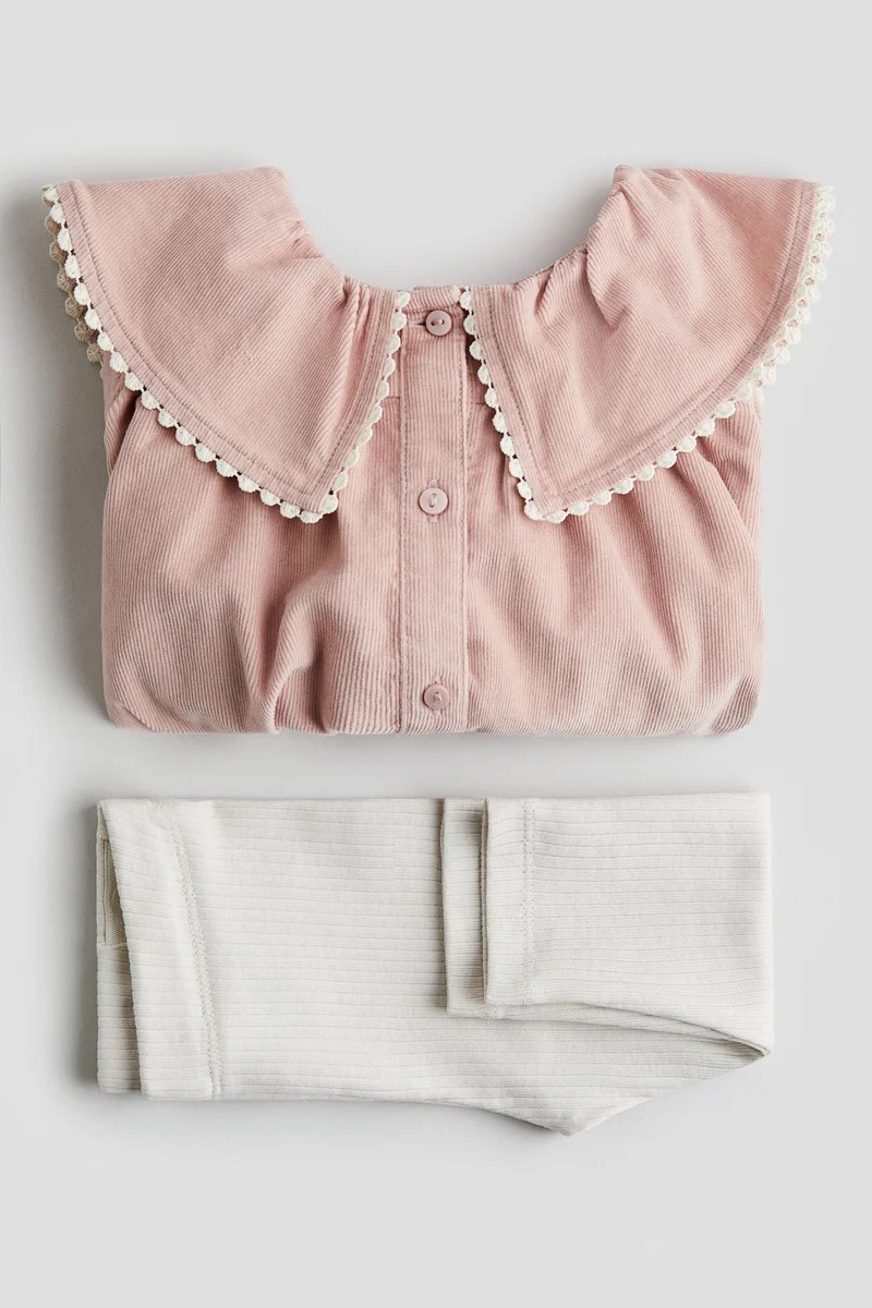 اتش اند ام طقم مكون من بلوزة ولغينغز - عبوة من قطعتين