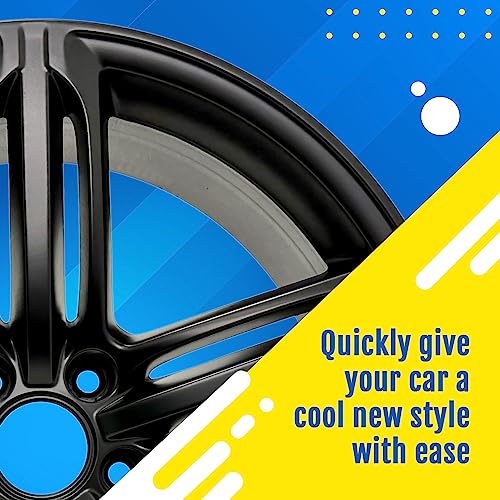DipYourCar.com EZ Paint - علبة من طلاء السيارات القابل للرذاذ | حماية طلاء قابلة للإزالة للسيارات، العجلات، الزخارف، الشارات | رذاذ باللون الأسود الفائق - Image 3