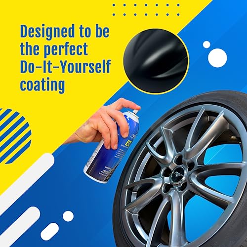 DipYourCar.com EZ Paint - علبة من طلاء السيارات القابل للرذاذ | حماية طلاء قابلة للإزالة للسيارات، العجلات، الزخارف، الشارات | رذاذ باللون الأسود الفائق - Image 4