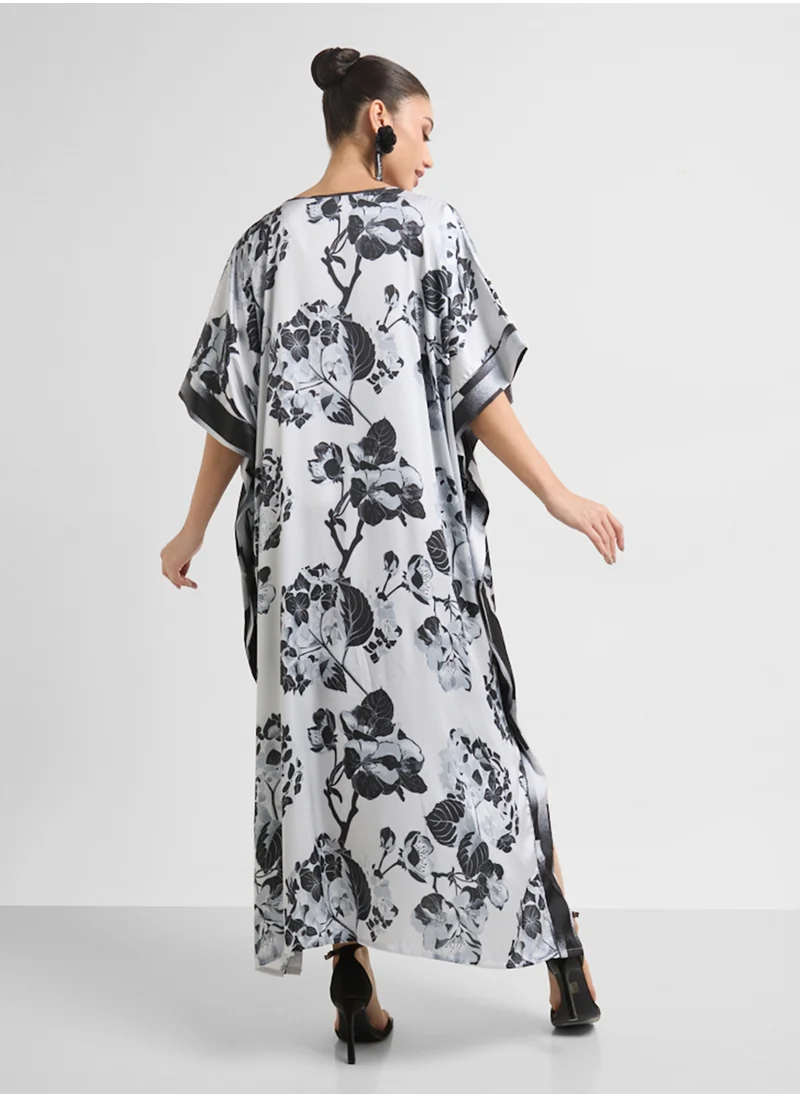 Khizana Printed Night Kaftan