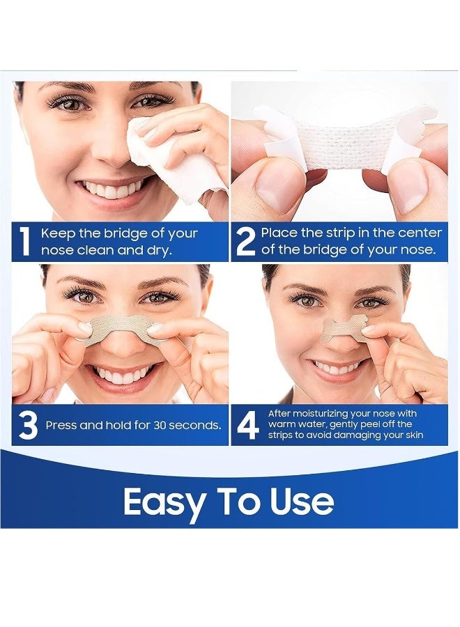 Nasal Strips 100pcs Anti Snore Nasal Strips  Free Nose Strips Universal Adjustable Stop Snoring Sleeping Aid For Snoring Women And Men - Image 4