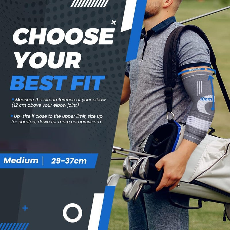 X spring Xspring Elbow Support Sleeve, Adjustable Elbow Support Sleeve with Compression Strap, Elbow Sleeve Reduce Joint Pain, Tennis Elbow, Golfers Elbow, Weightlifting, Tendonitis, Sports Injury Recovery - Image 4