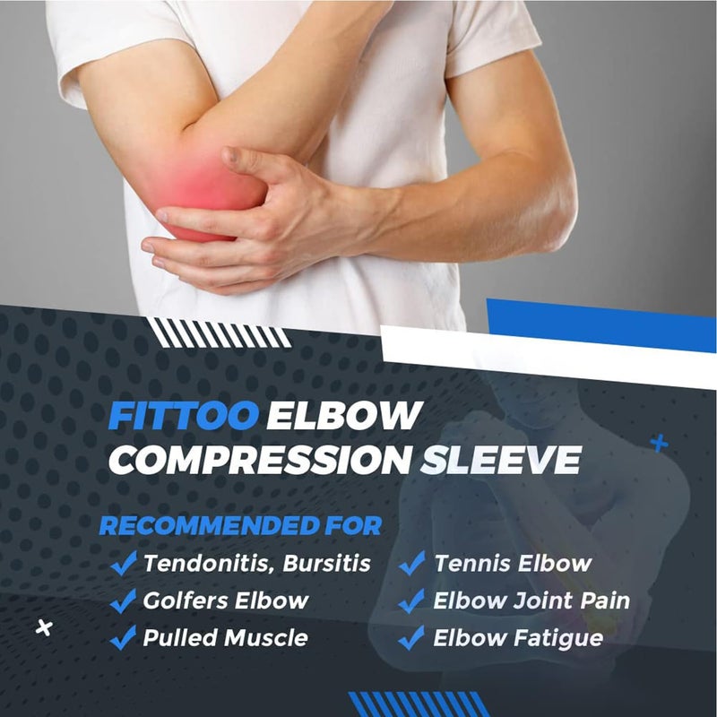 X spring Xspring Elbow Support Sleeve, Adjustable Elbow Support Sleeve with Compression Strap, Elbow Sleeve Reduce Joint Pain, Tennis Elbow, Golfers Elbow, Weightlifting, Tendonitis, Sports Injury Recovery - Image 2