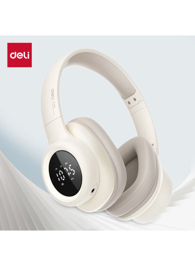 Deli Cet-4, Cet-6, Tem-4, Tem-8 Frequency-adjustable Listening Headphones Headset Bluetooth Lithium Battery Wireless Online Course Student White Lt560 - Image 4