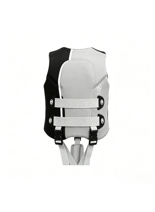Hisea Children's Water Sports Vest Life Jacket Black And Gray - Image 2
