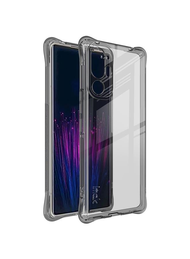 erorex For HTC U24 Pro imak Shockproof Airbag TPU Phone Case(Transparent Black)