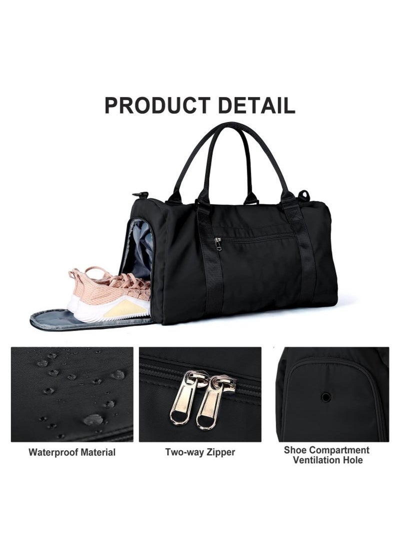 Arabest Travel Duffel Bags for Women,Sport Duffel Bag Large Gym Tote Bag,Waterproof Weekender Shoulder Bag Overnight Bag with Wet Pocket Lightweight Hospital Bag Carry Bag Holdall Bag for Gym Hiking - Image 4