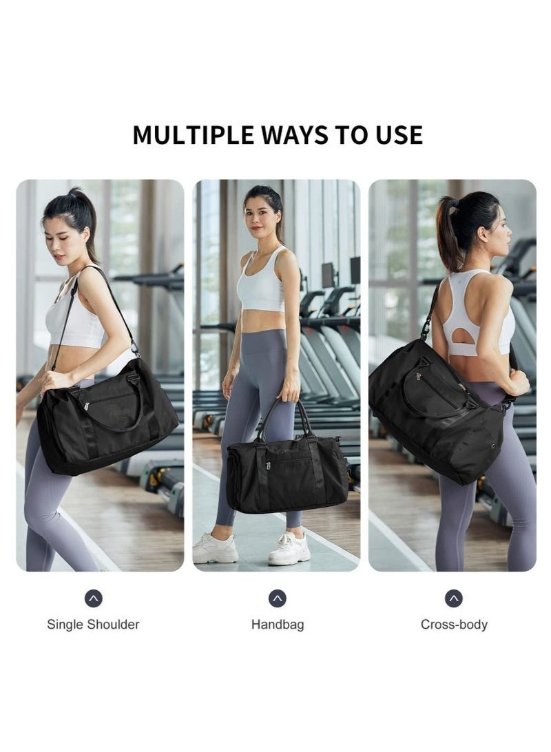 Arabest Travel Duffel Bags for Women,Sport Duffel Bag Large Gym Tote Bag,Waterproof Weekender Shoulder Bag Overnight Bag with Wet Pocket Lightweight Hospital Bag Carry Bag Holdall Bag for Gym Hiking - Image 5