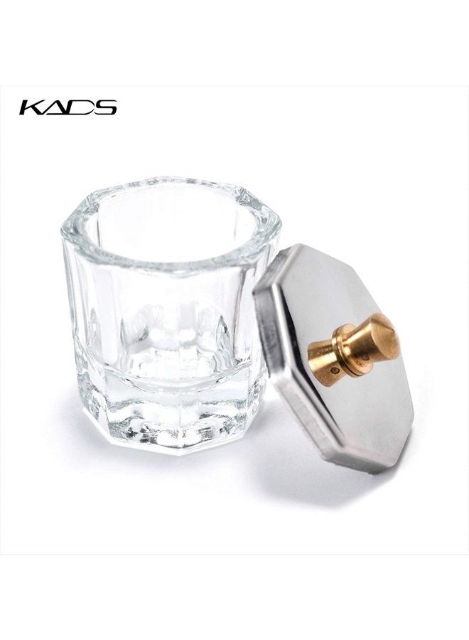 KADS Glass Dappen Dish/Lid Bowl Cup Crystal Glass Dish Nail Art Tools Acrylic Nail Art Equipment Mini Bowl Cups Nail acrylic liquid cup - Image 2