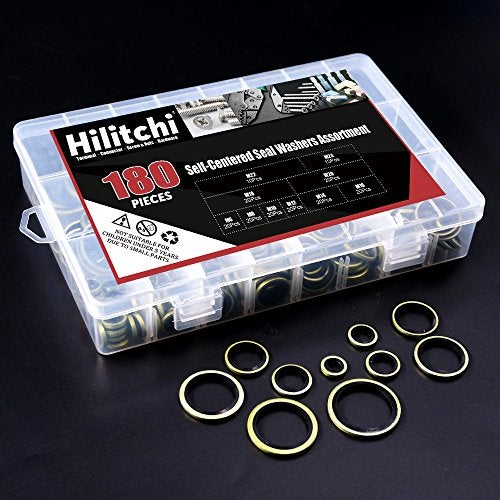 Hilitchi 150-Pcs [7-Size] Automotive Self-Centered Bonded Seal Oil Washers Gasket Assortment Kit - Image 4