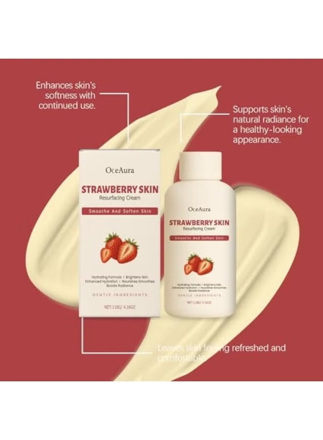  اوساورا كريم لتجديد بشرة الفراولة 丨 مقشر للجسم للبشرة والساقين 丨 ترطيب وتغذية وتقشير 丨 118 جم - Image 5