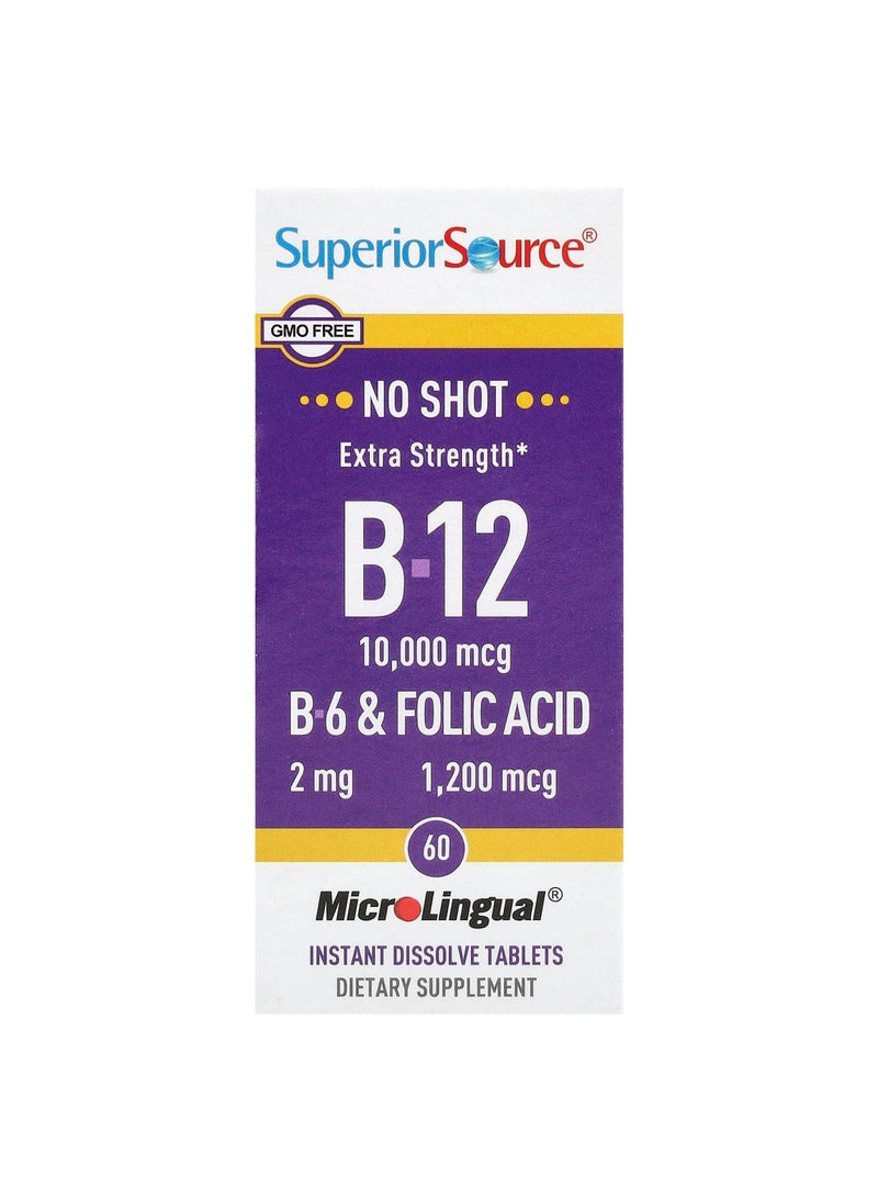 B-12, B-6 & Folic Acid, 60 MicroLingual® Instant Dissolve Tablets