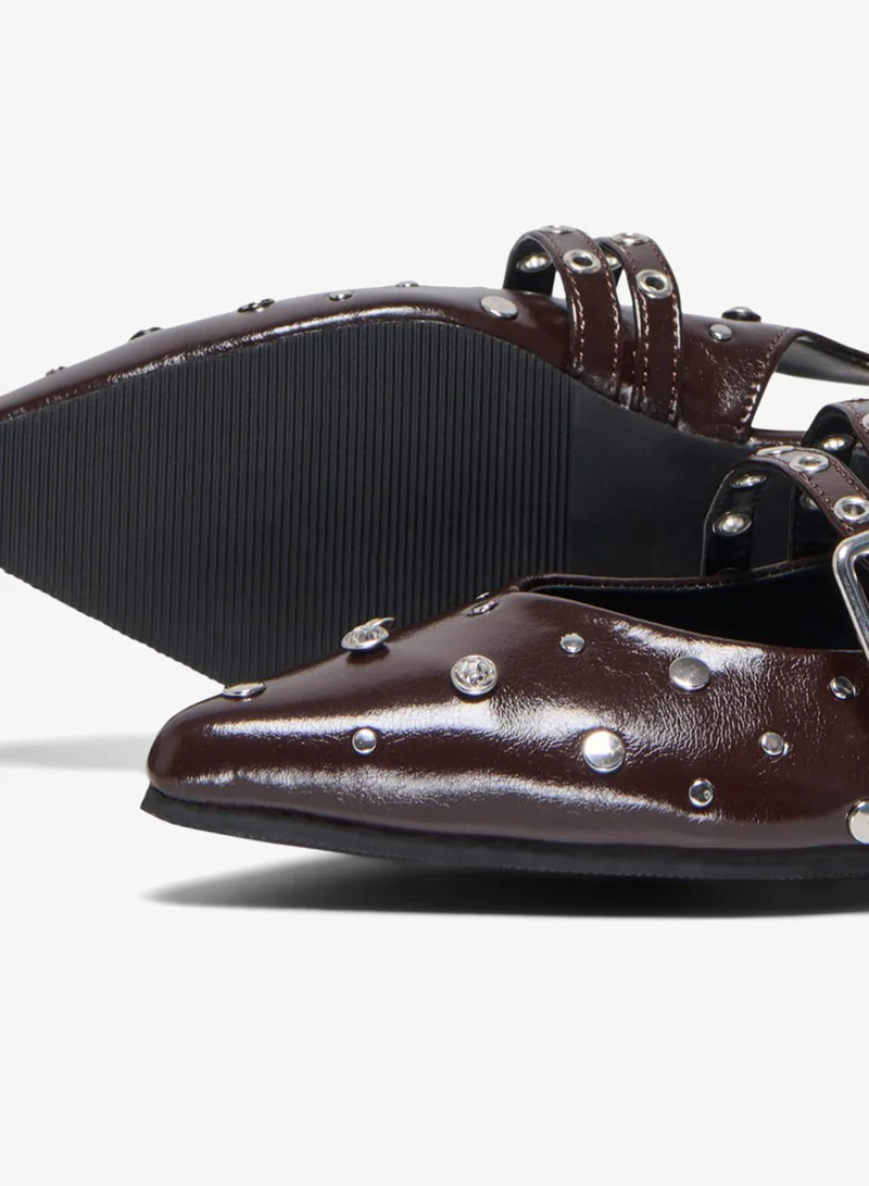 Only  Aura Sligback Buckle Ballarinas for Women | Best Price UAE