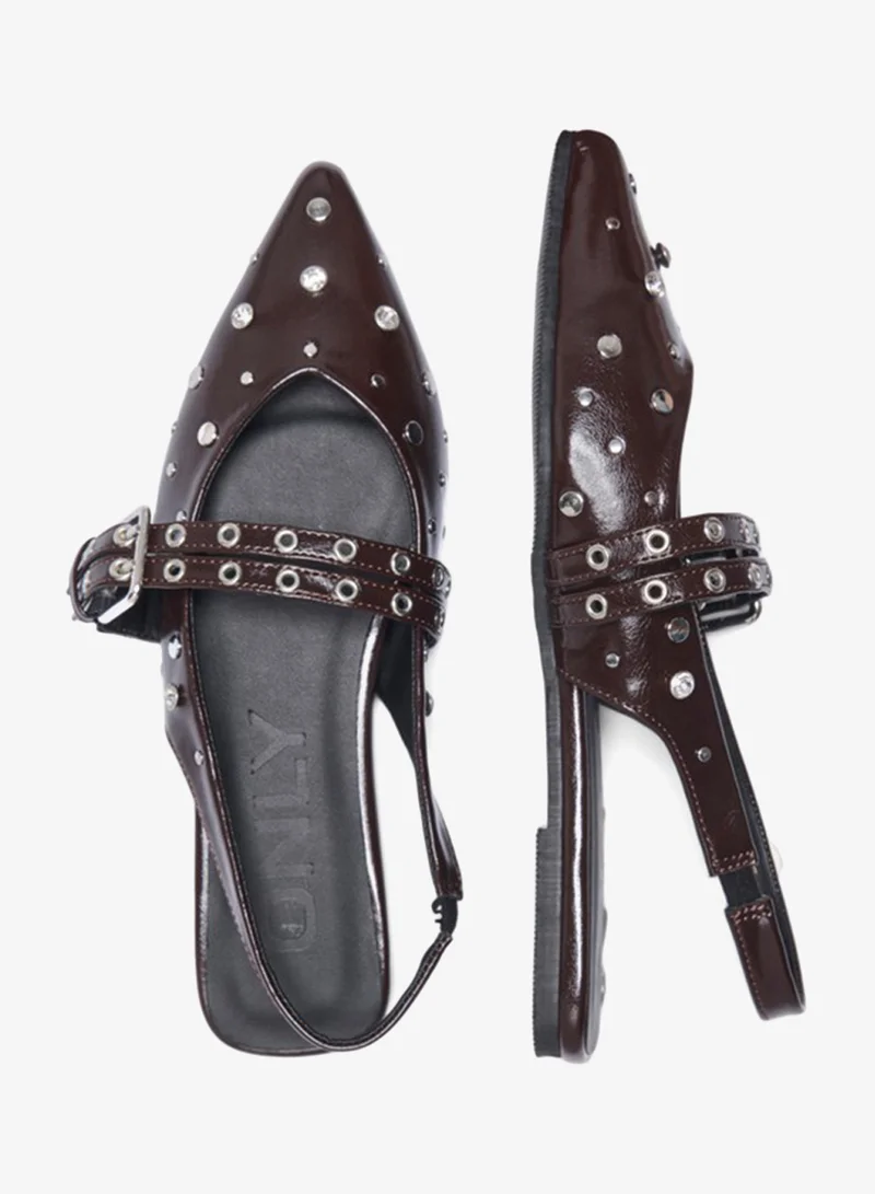 Only  Aura Sligback Buckle Ballarinas for Women | Best Price UAE