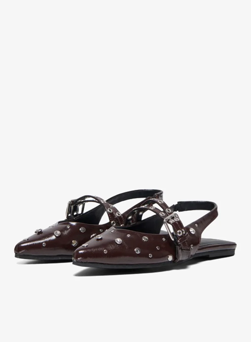 Only  Aura Sligback Buckle Ballarinas for Women | Best Price UAE