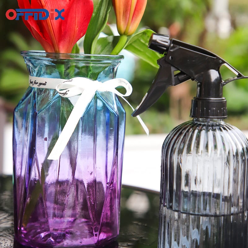 OFFIDIX Flower Vase  Gradient Multicolor with Geometric Faceted Design Art Decorative Glass Vase for Wedding  Dinning  Bookshelf  Home Decoration or Gift - Image 4