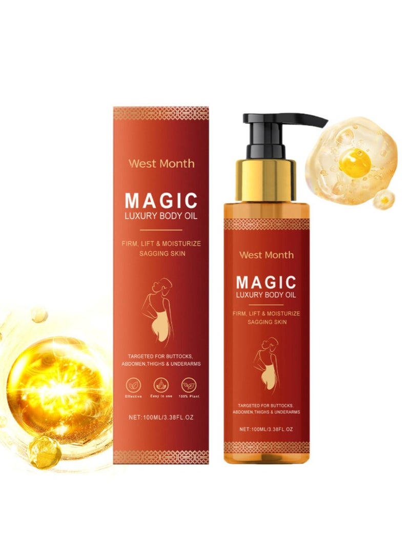 WEST MONTH Magic Body Firming Oil,Magic Luxury Body Oil for Skin,Hydrating and Firming Body Oil for Full Body Use (1pcs) - Image 1