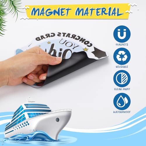 Dazoratix Towel Animals Cruise Magnets - 7Pcs Large Funny Ship Door Decoration Magnetic Stickers Sea Ocean Stickers Cute Animals Anchor Stateroom Sign Decal for Home Cabinet Carnival Party Decor - Image 3