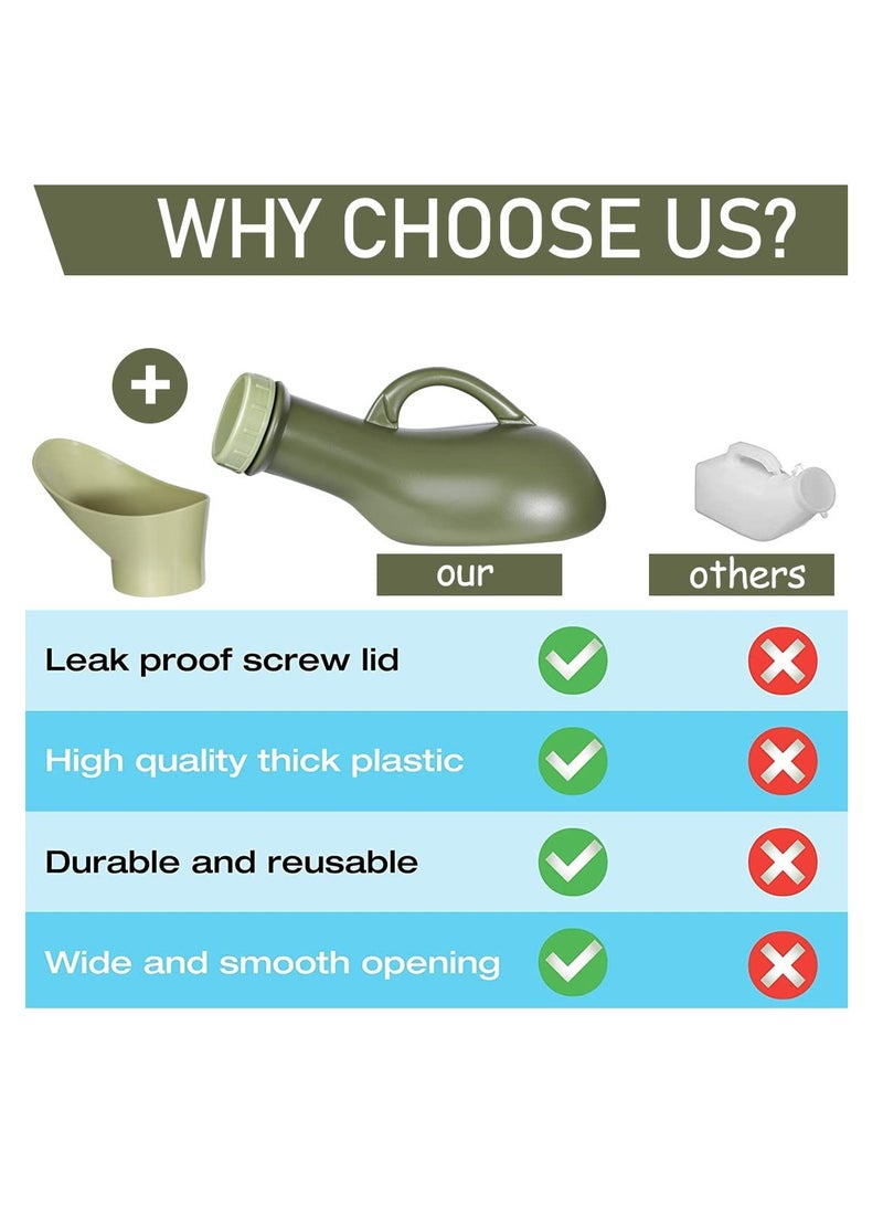 Urinal Unisex Incontinence Bottles Portable Pee Bottle Urine Bottle Large Pee Containers for Camping Car Travel Traffic Jam Queuing 1L - Image 3