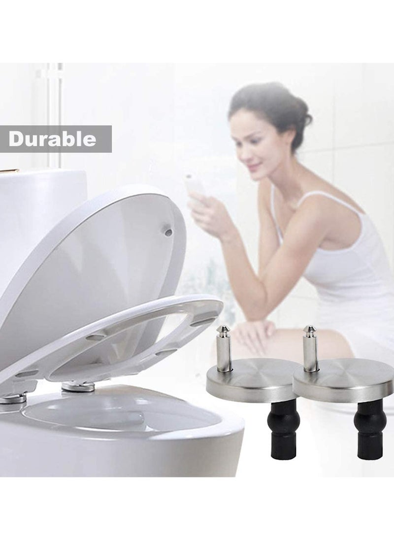 SYOSI Toilet Seat Hinges Top Fixings Universal Replacement Rubber Well Nuts Screws for Blind Holes Fittings 1 Pair Expanding Quick Release Fix  - Image 3