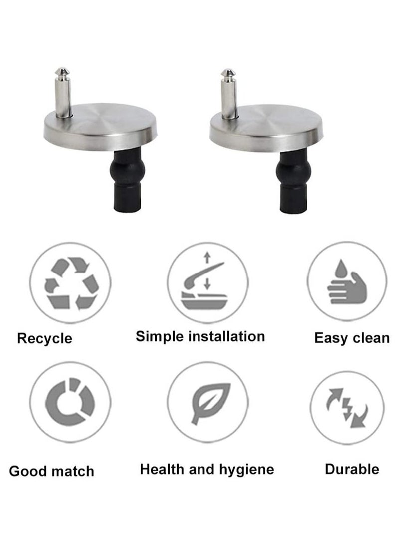 SYOSI Toilet Seat Hinges Top Fixings Universal Replacement Rubber Well Nuts Screws for Blind Holes Fittings 1 Pair Expanding Quick Release Fix  - Image 4