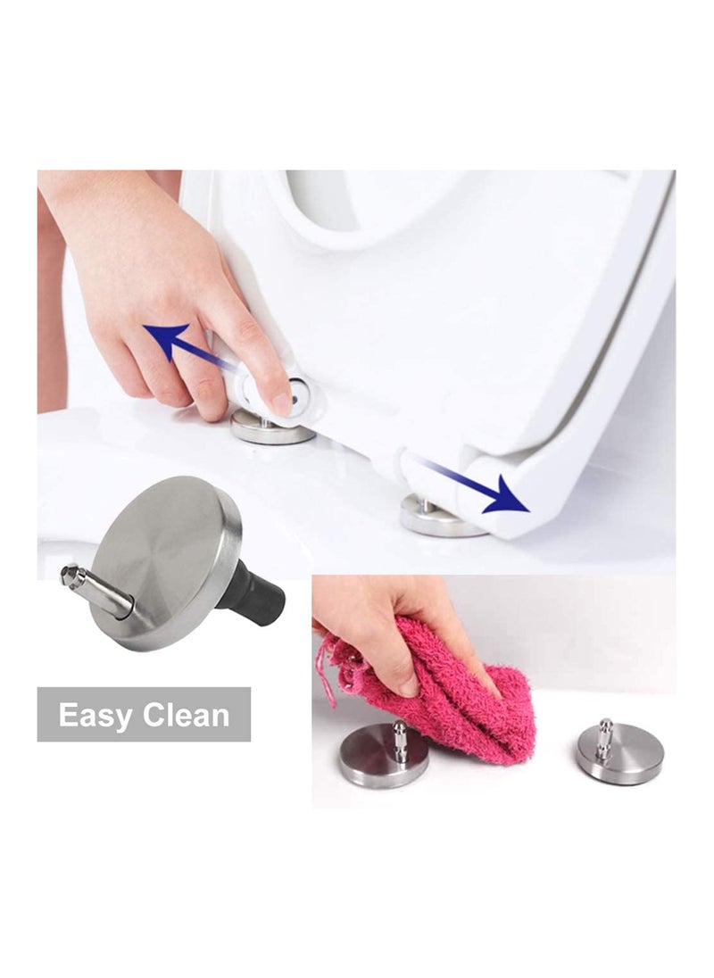 SYOSI Toilet Seat Hinges Top Fixings Universal Replacement Rubber Well Nuts Screws for Blind Holes Fittings 1 Pair Expanding Quick Release Fix  - Image 5