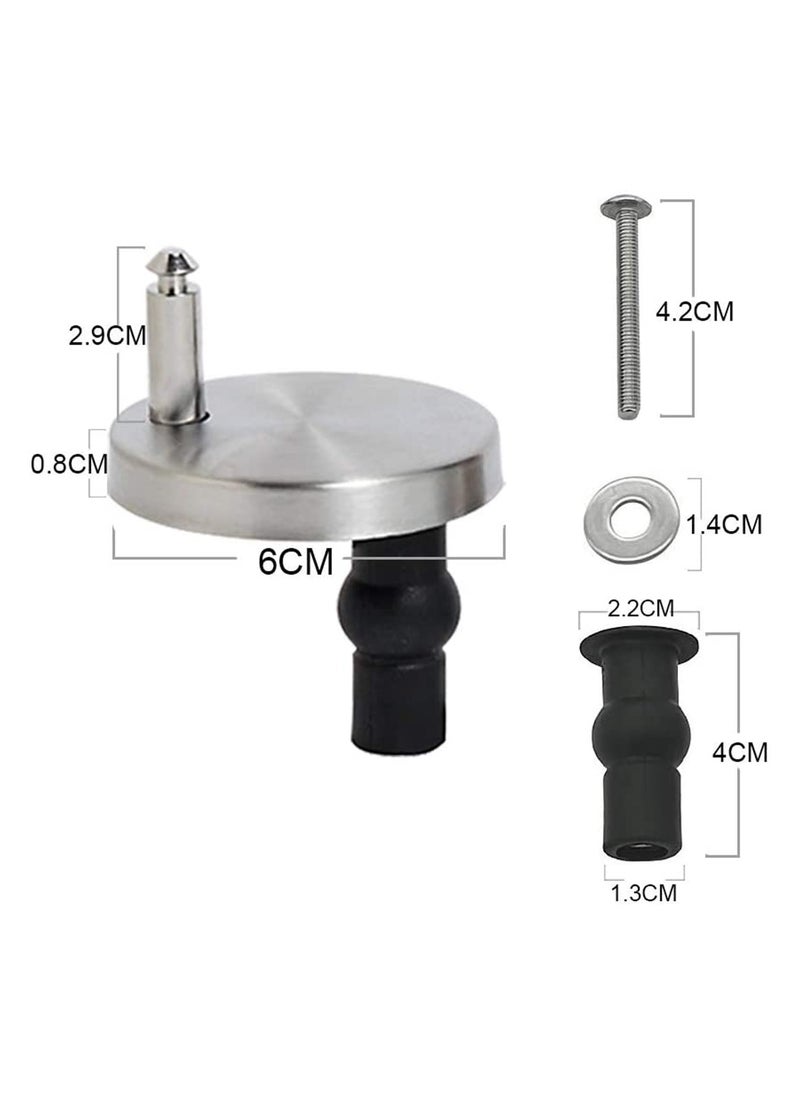 SYOSI Toilet Seat Hinges Top Fixings Universal Replacement Rubber Well Nuts Screws for Blind Holes Fittings 1 Pair Expanding Quick Release Fix  - Image 2