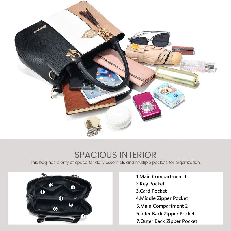 SiMYEER Purses and Handbags for Women Leather Tote Shoulder Bag Medium Satchel Purse Top Handle Bags for Ladies - Image 5