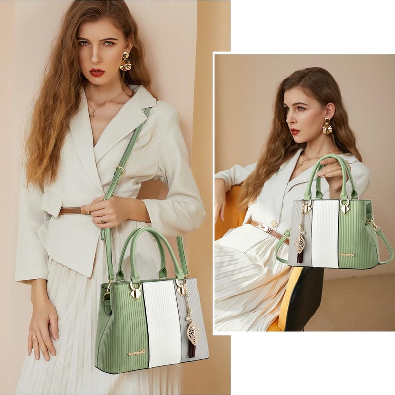 SiMYEER Purses and Handbags for Women Leather Tote Shoulder Bag Medium Satchel Purse Top Handle Bags for Ladies - Image 2