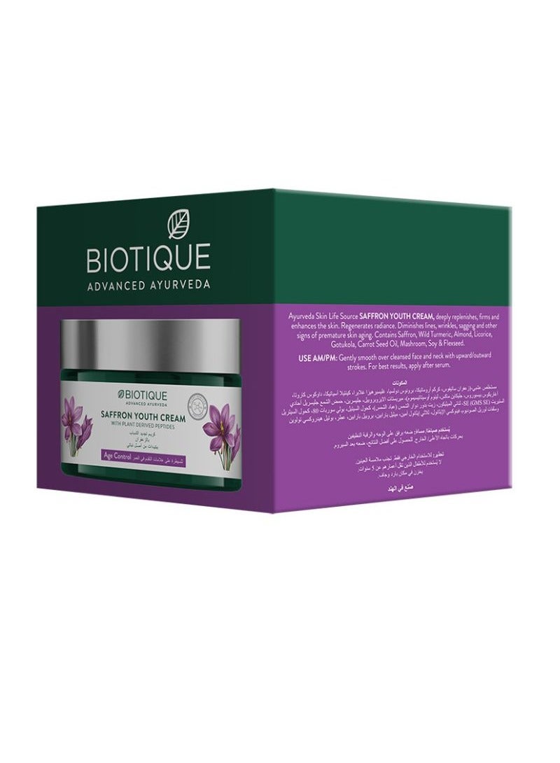 Biotique Saffron Youth Cream 50g - Image 2