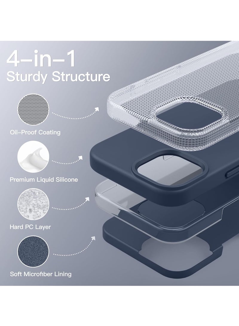 DUSALA iPhone 15 Case, Liquid Silicone Phone Case for iPhone 15 6.1 Inch, Colorful Silky-Soft Protective Cover (Blue) - Image 5