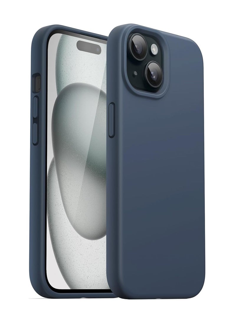 DUSALA iPhone 15 Case, Liquid Silicone Phone Case for iPhone 15 6.1 Inch, Colorful Silky-Soft Protective Cover (Blue) - Image 1