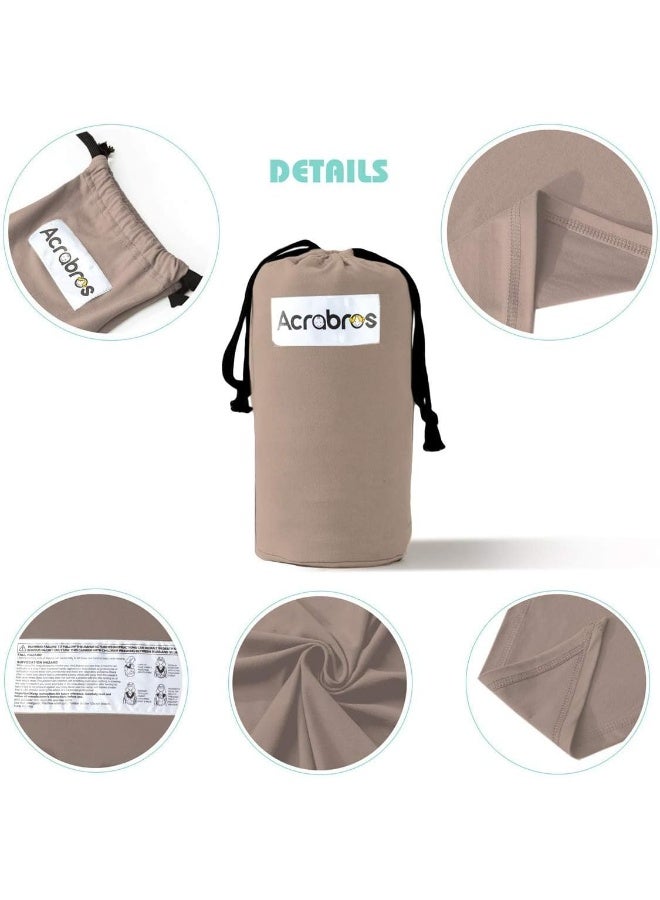 Acrabros Baby Wrap Carrier,Hands Free Baby Carrier Sling,Lightweight,Breathable,Softness,Perfect for Newborn Infants and Babies Shower Gift,Dark Cappuccino - Image 5