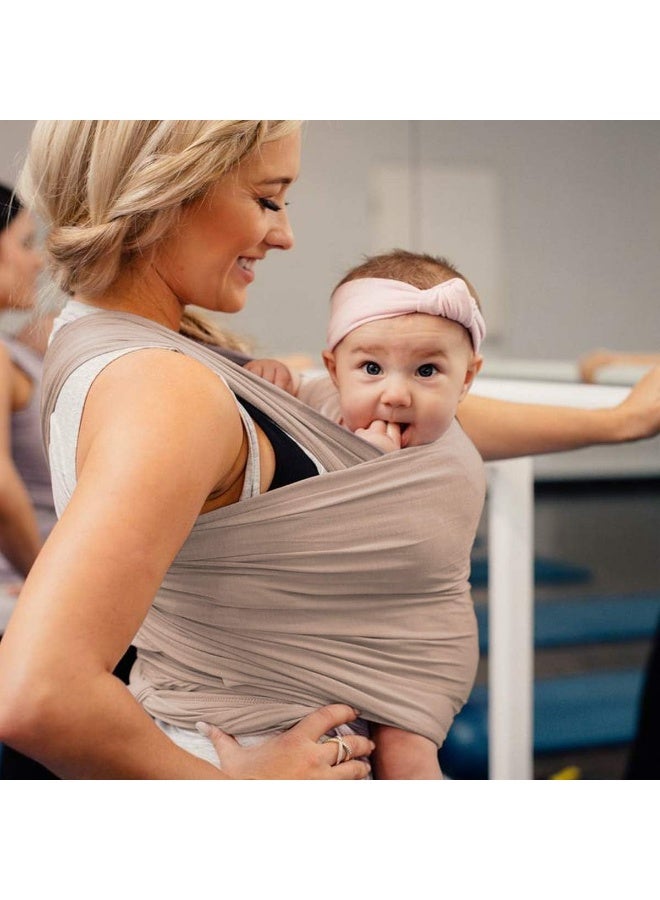 Acrabros Baby Wrap Carrier,Hands Free Baby Carrier Sling,Lightweight,Breathable,Softness,Perfect for Newborn Infants and Babies Shower Gift,Dark Cappuccino - Image 4