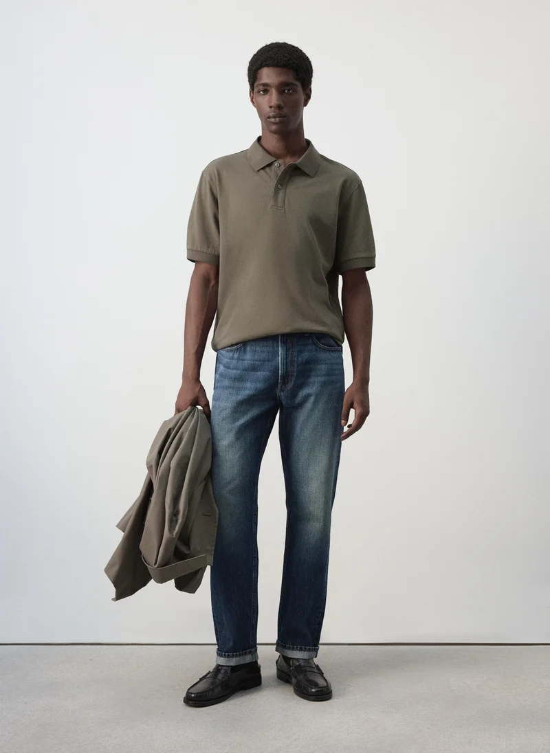 Mango Man 98-VISON Polo Shirt Rea for Men | Best Price UAE