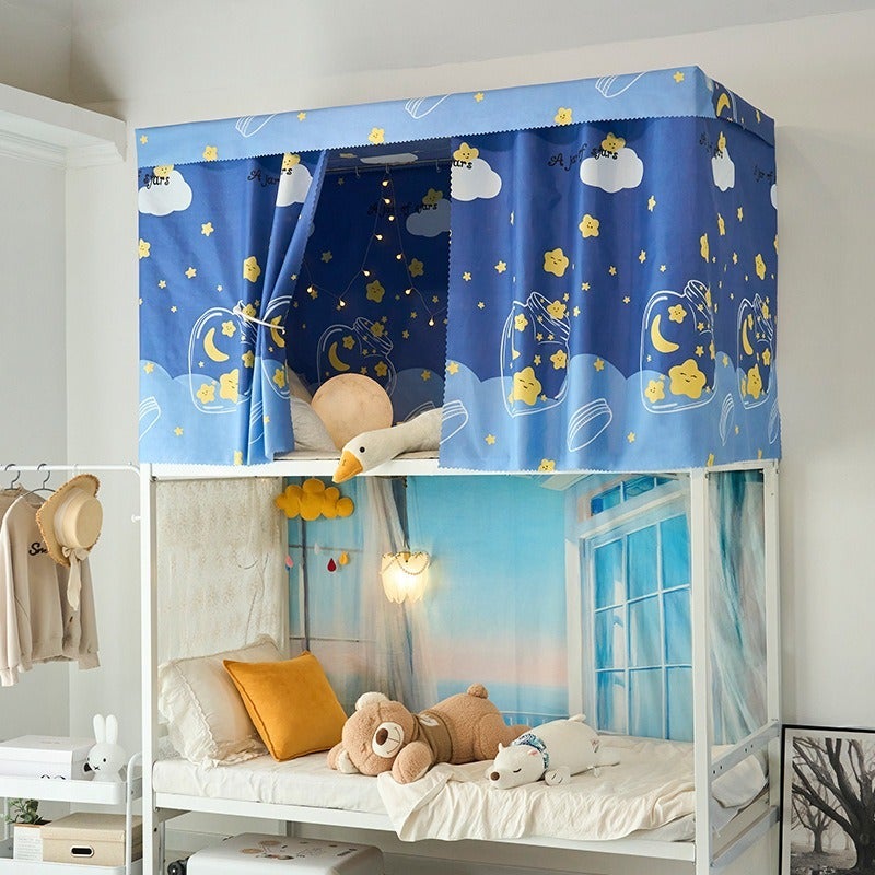 Student Bed Curtains For Dormitory Bunk Beds, Blackout Curtains With Accessories, Minimum Order Quantity 1.35M Pieces, Starry Sky Design - Image 3