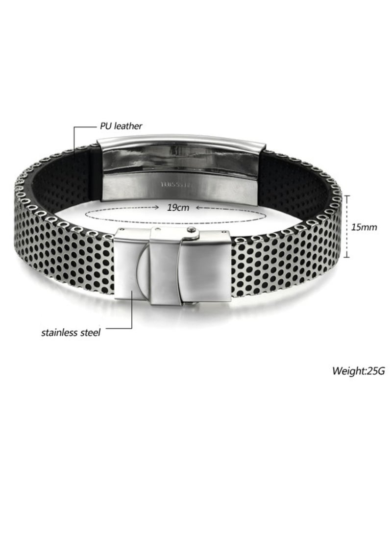 Men's Cuff Bracelet Fashionable Business Jewelry Bracelet for Men  - Image 2