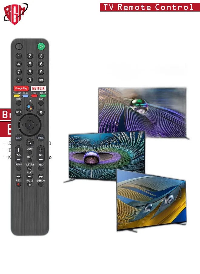 BGM - Universal Voice Remote Control for Sony Smart TV Bluetooth Remote, Replacement for Sony LED OLED 4K UHD HDR Android TV, with Google Play, Netflix Button - Image 1