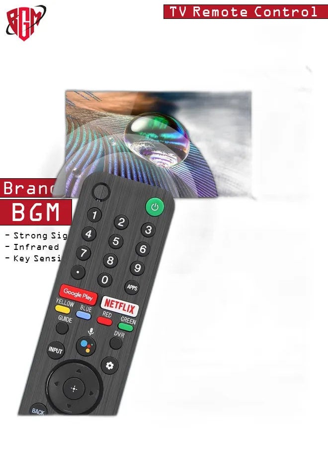 BGM - Universal Voice Remote Control for Sony Smart TV Bluetooth Remote, Replacement for Sony LED OLED 4K UHD HDR Android TV, with Google Play, Netflix Button - Image 1