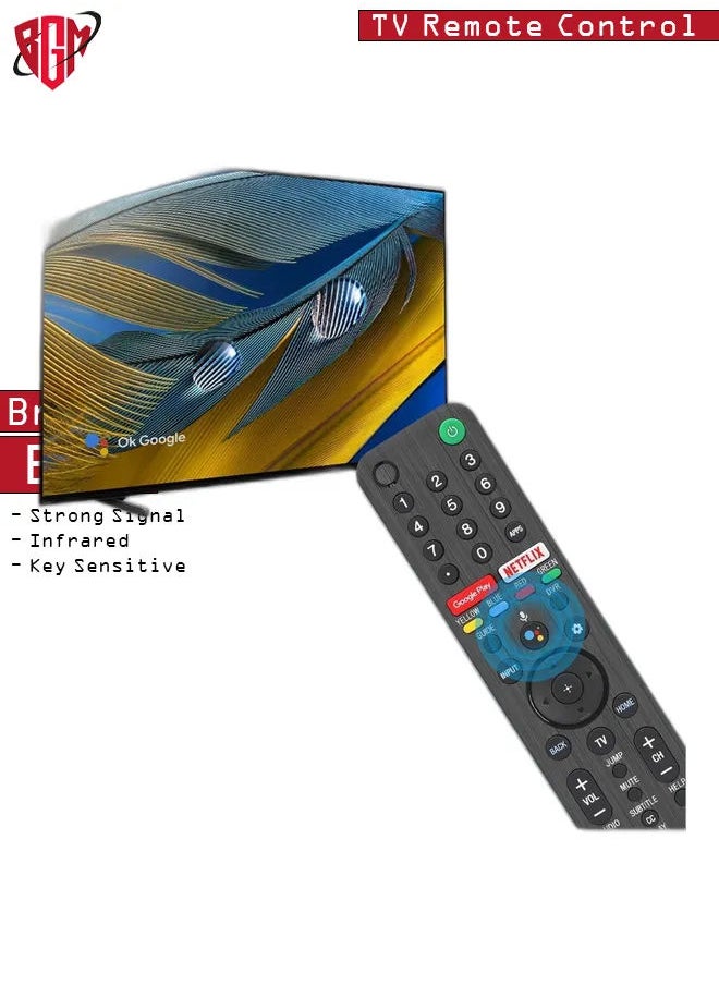 BGM - Universal Voice Remote Control for Sony Smart TV Bluetooth Remote, Replacement for Sony LED OLED 4K UHD HDR Android TV, with Google Play, Netflix Button - Image 1