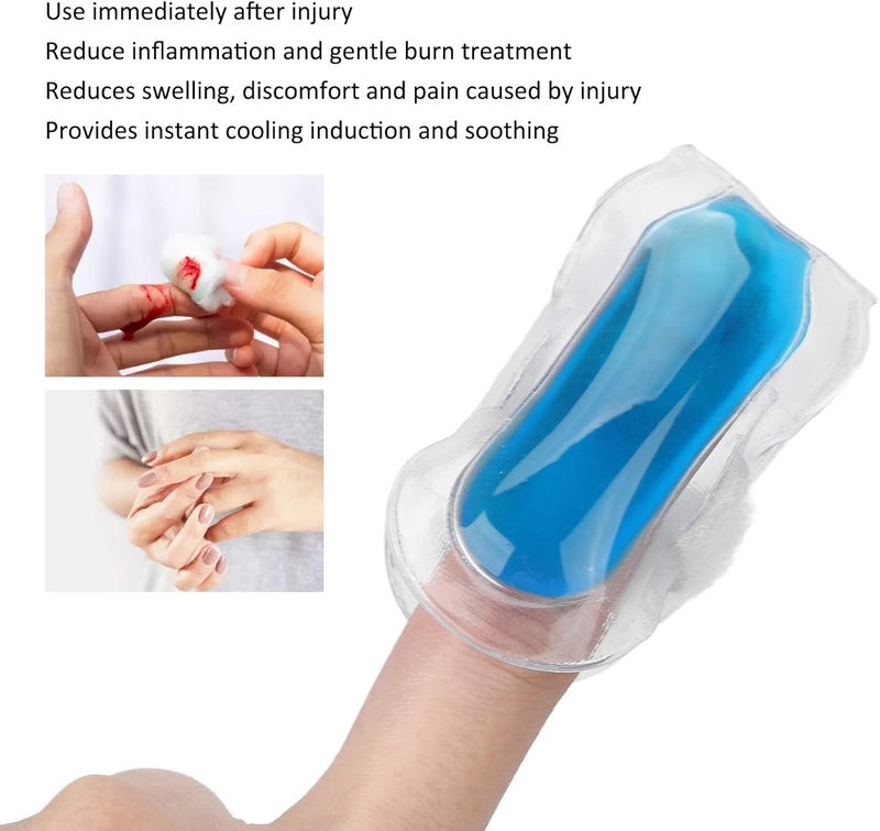 Brrnoo Cold Finger Gel Ice Packs for Children 6cm Small Finger Splint Freeze Sleeve Cold Compress Fingers Toes Injury Soothing Swelling Reusable Wearable Freezer Wrap - Image 3