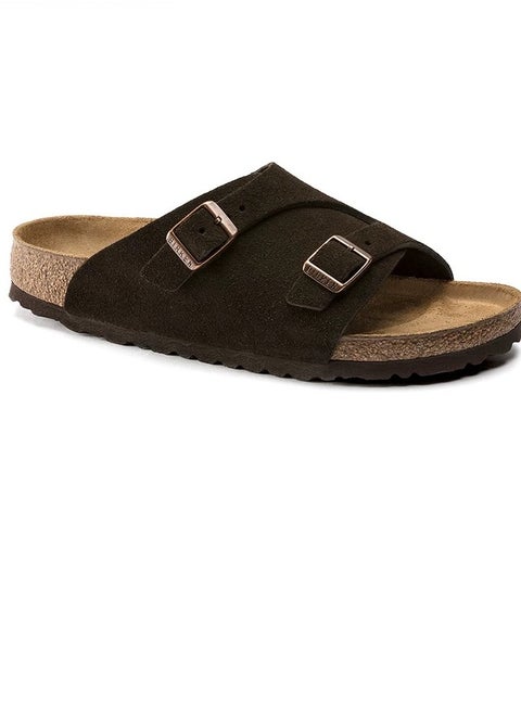 BIRKENSTOCK German imported men's and women's cowhide suede soft-soled Zurich double-strap flip-flops